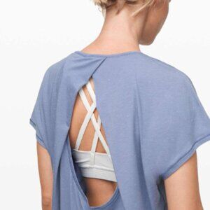 Lululemon Get Set Short Sleeve Tempest Blue/White *No Size Tag*